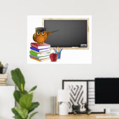 Afstuderen of Terug naar School Illustratie Poster (Thuiskantoor)
