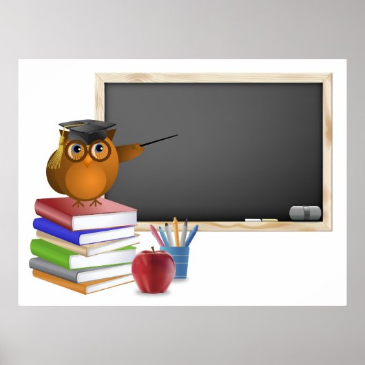 Afstuderen of Terug naar School Illustratie Poster (Voorkant)