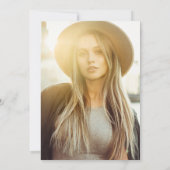 Afstuderen officieel Gold Black Photo Graduation P Kaart (Achterkant)