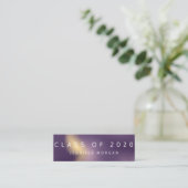 Afstuderen Ombre Metallic Modern Name Card Mini Visitekaartje (Staand voorkant)