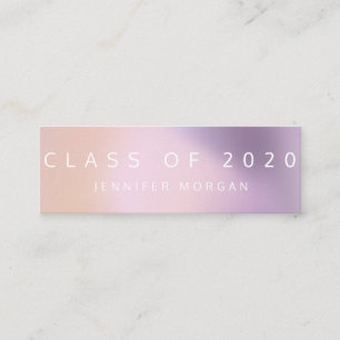 Afstuderen Ombre Metallic Modern Name Card Mini Visitekaartje