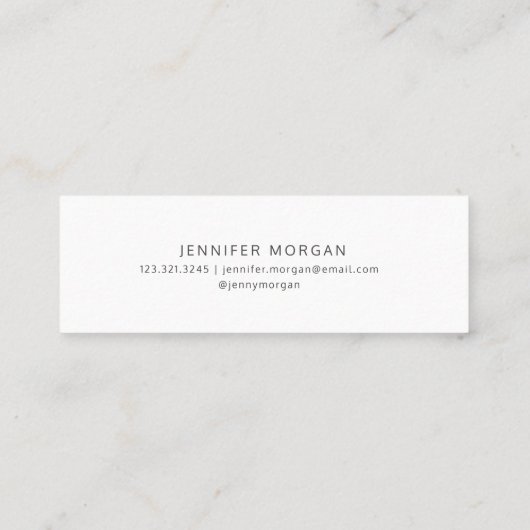 Afstuderen Ombre Metallic Modern Name Card Mini Visitekaartje (Achterkant)