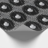 Afstuderen Onderwijs leraar onderwijs zwart, zilve Cadeaupapier (Hoek)