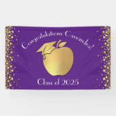 Afstuderen Onderwijs Paars Gold Spandoek (Horizontaal)