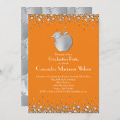 Afstuderen Onderwijs Sinaasappel Silver Kaart (Voorkant / Achterkant)