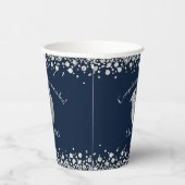 Afstuderen Onderwijs van leraar Navy Blue Silver Papieren Bekers (Rechts)