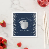 Afstuderen Onderwijs van leraar Navy Blue Silver Servet (Insitu)