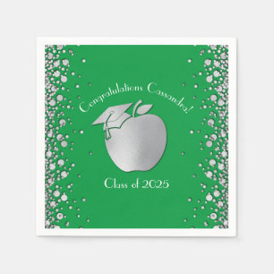 Afstuderen Onderwijs voor leraren Groen Zilver Servet