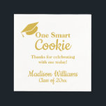 Afstuderen One Smart Cookie Party Gold Afstudeerde Servet<br><div class="desc">Afstudeerfeest Papieren servetten servet,  klasse van 2024 Party Uni,  aangepaste traktatie gunst om-go goodie,  een slim cookie gepersonaliseerd 2025,  aangepaste viering aanpassen PhD JD,  afstuderen Masters verpleegkundige Ma MS,  afstudeerder Get-Together vieren Rechtendocent,  medische bachelor med doctor verpleegkunde,  Gold High School University,  kleuterschool MBA CPA Midden 2023</div>