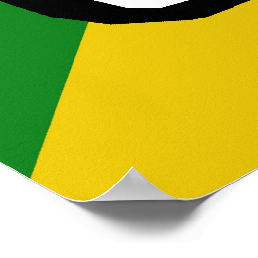 Afstuderen Ontvangend diploma - Groen & Goud Poster (Hoek)