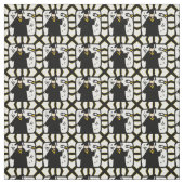 Afstuderen Ontvangend diploma - zwart & goud Stof (Swatch)