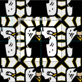 Afstuderen Ontvangend diploma - zwart & goud Stof (Delen)