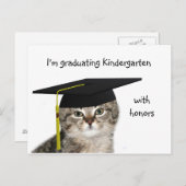 Afstuderen op de kleuterschool aankondigingskaart (Voorkant / Achterkant)