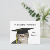 Afstuderen op de kleuterschool aankondigingskaart (Staand voorkant)