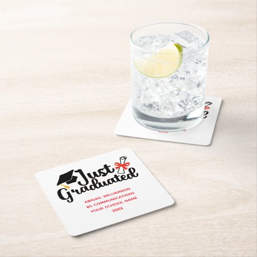 Afstuderen op het hoger onderwijs kartonnen onderzetters (Insitu)