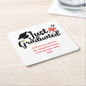 Afstuderen op het hoger onderwijs kartonnen onderzetters (Schuin)