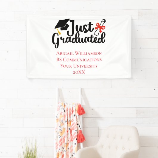 Afstuderen op het hoger onderwijs spandoek (Insitu)