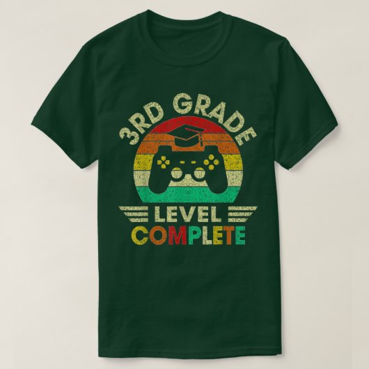 afstuderen op niveau 3e graad Complete Video Games T-shirt (Design voorkant)