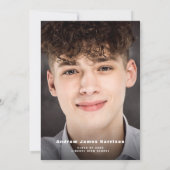 Afstuderen op partijminimale moderne foto kaart (Achterkant)