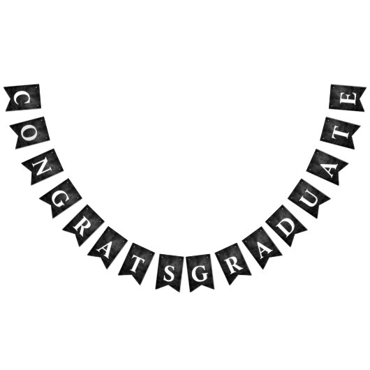 Afstuderen op zwart leder vlaggetjes (Alle)