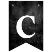 Afstuderen op zwart leder vlaggetjes (Eerste vlag)