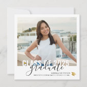 Afstuderen Open House Square Invitation Card Aankondiging (Voorkant)