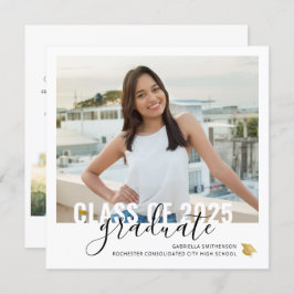 Afstuderen Open House Square Invitation Card Aankondiging