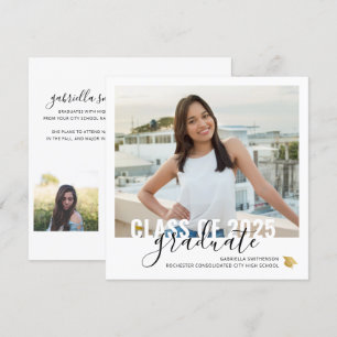 Afstuderen Open House Square Invitation Card Aankondiging