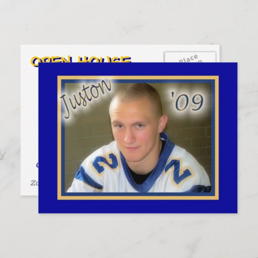 Afstuderen Open House Uitnodiging Briefkaart (Voorkant / Achterkant)