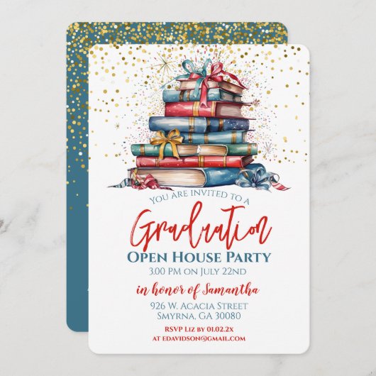 Afstuderen Open Huis Party Kaart (Voorkant / Achterkant)