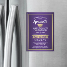 Afstuderen Opslaan Datum Elegant Paars White Gold