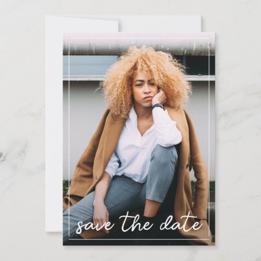 Afstuderen Opslaan Datum foto Kaart (Voorkant)