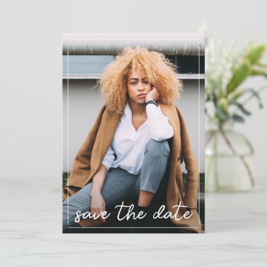 Afstuderen Opslaan Datum foto Kaart (Staand voorkant)