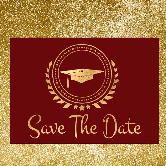 Afstuderen Opslaan Datum Gold Afstudeerder Pet roo Save The Date