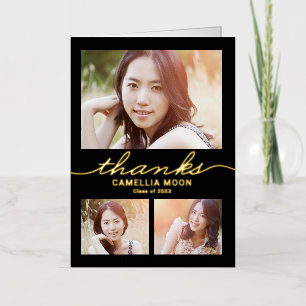 Afstuderen Opulent Type FOLIE Hartelijk dank Wenskaart