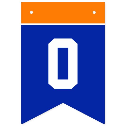 Afstuderen Oranje en blauwe felicitaties Vlaggetjes (Tweede vlag)