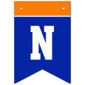 Afstuderen Oranje en blauwe felicitaties Vlaggetjes (Derde vlag)