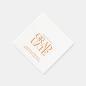 Afstuderen Oranje Typografie Afstudeerder Party Pa Servet (Hoek)