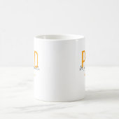 Afstuderen Oranje zwarte datumnaam graad PhD Koffiemok (Center)