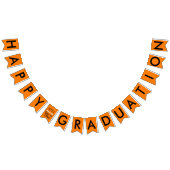 Afstuderen Oranje Zwarte School Naam Vlaggetjes (Alle)