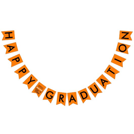 Afstuderen Oranje Zwarte School Naam Vlaggetjes (Alle)