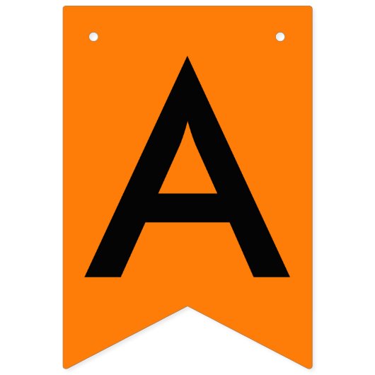 Afstuderen Oranje Zwarte School Naam Vlaggetjes (Tweede vlag)