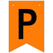 Afstuderen Oranje Zwarte School Naam Vlaggetjes (Derde vlag)