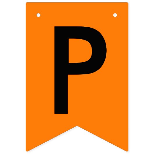 Afstuderen Oranje Zwarte School Naam Vlaggetjes (Derde vlag)