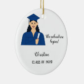 Afstuderen ornament, afstuderen bericht ornament (Rechts)