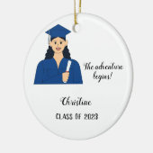 Afstuderen ornament, afstuderen bericht ornament (Links)