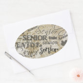 afstuderen ovale sticker (Envelop)