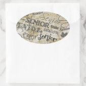 afstuderen ovale sticker (Tas)