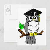 Afstuderen Owl Aankondigingskaart (Voorkant / Achterkant)