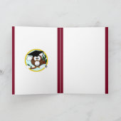 Afstuderen Owl met Pet op rood Kaart (Binnen)